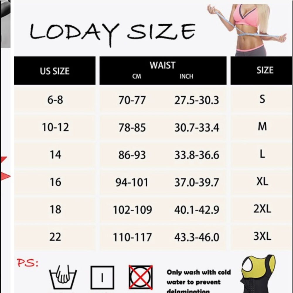 LODAY WeightLoss Neoprene Sauna Sweat WaistTrainer - Picture 7 of 15